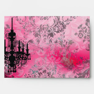 Enveloppes GC Jolie lustre rose gris damier