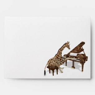 Enveloppes Giraffe de musique joue Grand Piano