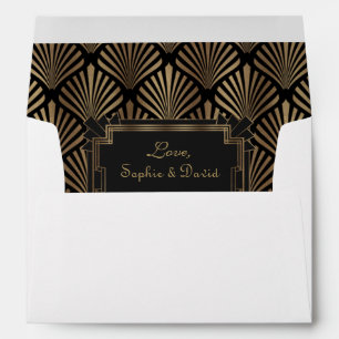 Enveloppes Glam Roaring Mariage Art déco des années 20