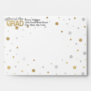 Enveloppes Gold Foil Parties scintillant Confetti Graduation 