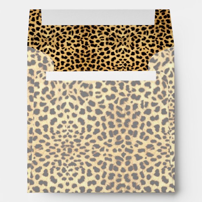 Enveloppes Golden Hues Cheetah Imprimer (Dos (Bas))