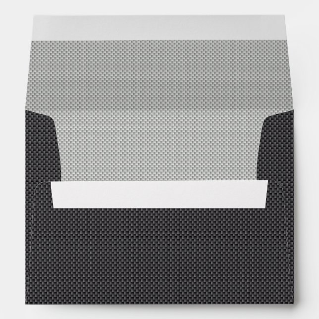 Enveloppes Graphite blanc et gris noir de fibre de carbone (Dos (Bas))