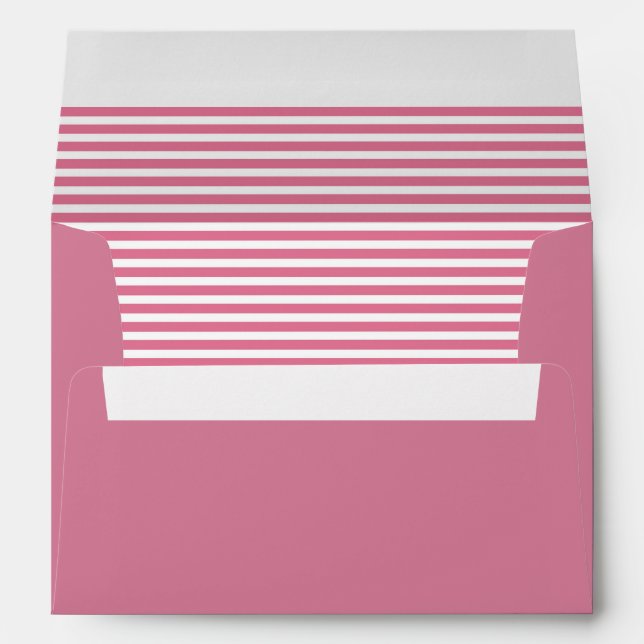 Enveloppes Grille rose et blanche (Dos (Bas))