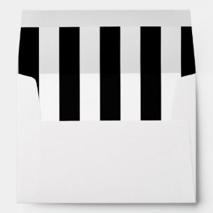Enveloppes Grilles blanches noires modernes pour carte d'invi