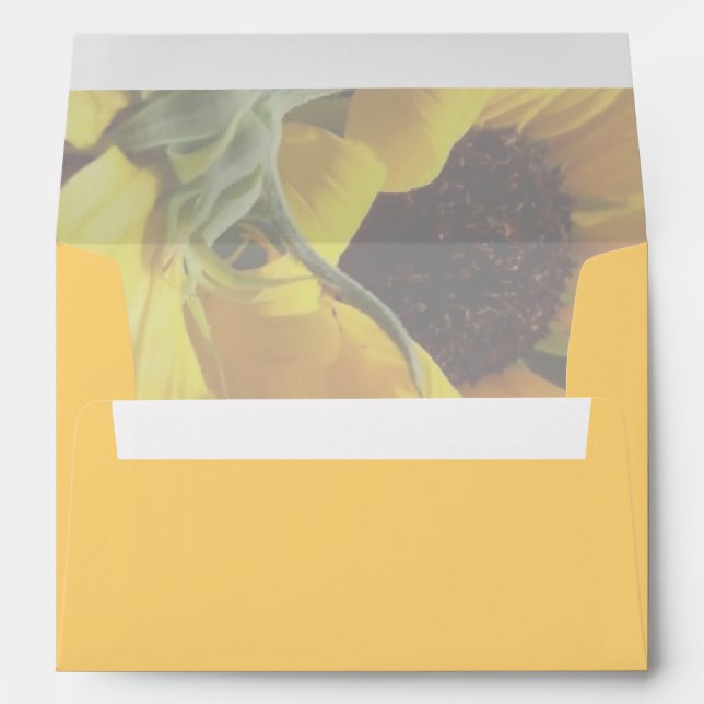 Enveloppes Gros Beaux Tournesols Jaunes (Dos (Bas))