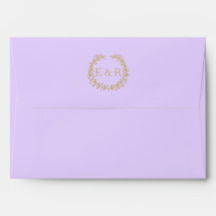 Enveloppes Guirlande/brin en pastel lilas d'orchidée de