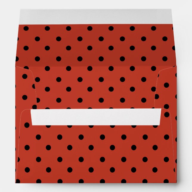Enveloppes Halloween balnéaire et Pois noir (Dos (Bas))