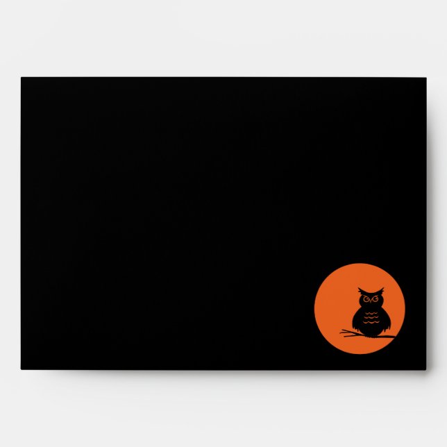 Enveloppes Hibou d'Halloween (Devant)