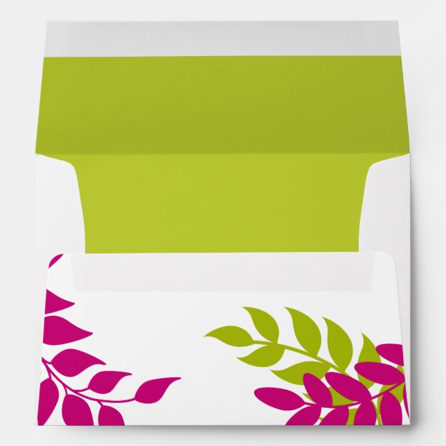 Enveloppes Illustration Feuille colorée (Dos (Bas))