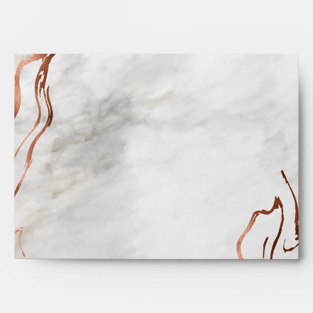 Enveloppes Inspiration moderne en cuivre et marbre italien Ma (Devant)