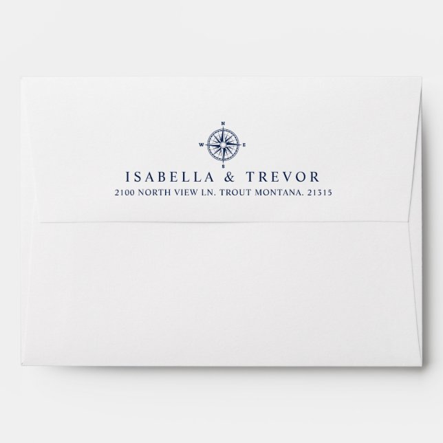 Enveloppes Intérieur de la marine nautique du Rose de boussol (Dos (Haut rabat))