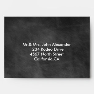 Enveloppes Invitation à un mariage en tableau noir