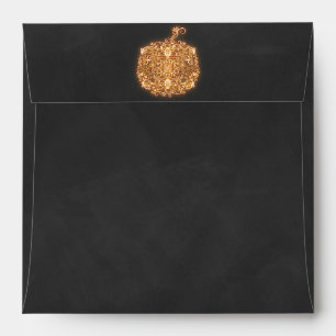 Enveloppes Invitation d'automne Filigree Orange brillant Citr