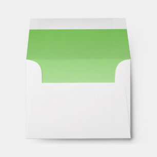 Enveloppes Invitation Green Ombre Mariage White & Green