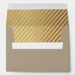 Enveloppes Invitations de Mariages couleur Kraft Gold Foil