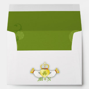 Enveloppes Irlandais Claddagh Bing Mariage Pré adressé