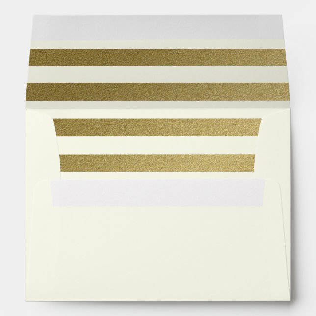Enveloppes Ivoire avec bandes d'or à l'intérieur (Dos (Bas))
