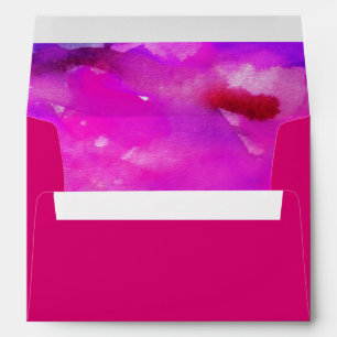 Enveloppes JE SUIS L'Enveloppe Bat mitzvah FUSCHIA WATERCOLOR
