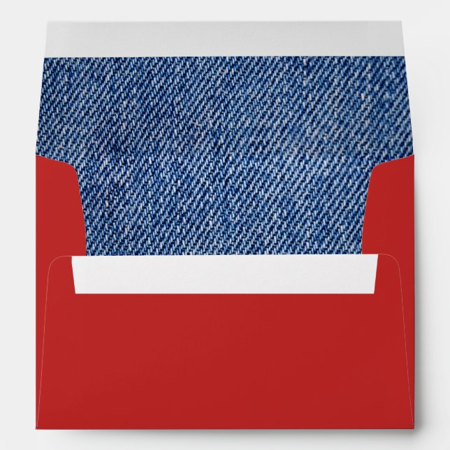 Enveloppes Je T'Aime. Denim Motif Saint Valentin (Dos (Bas))