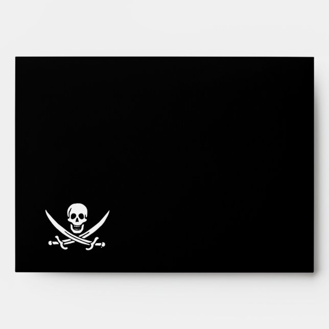 Enveloppes Jolly roger drapeau de pirate (Devant)