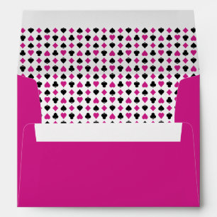 Enveloppes Jouer des cartes convient rose et noir