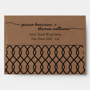 Enveloppes La collection de Mariages Whimsical Kraft moderne