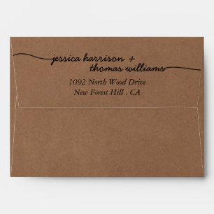 Enveloppes La collection de Mariages Whimsical Kraft moderne