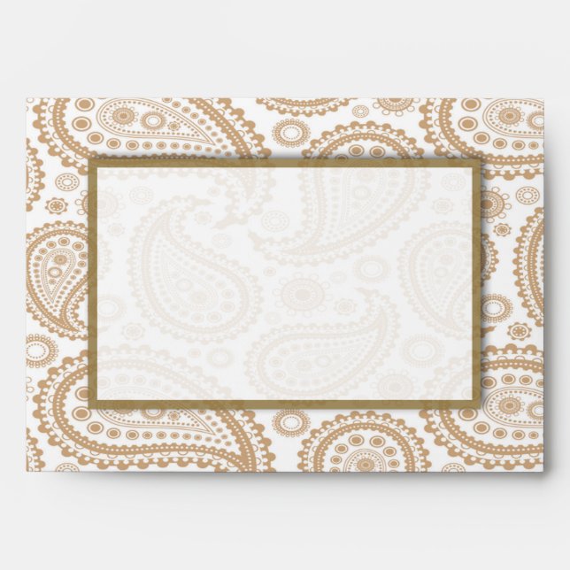 Enveloppes La collection Mariage moderne de Paisley - Brown (Devant)