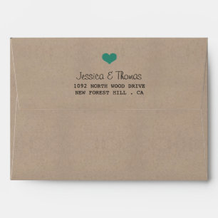 Enveloppes La collection moderne de Mariages Bunting Turquois