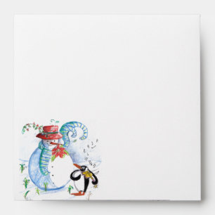 ENVELOPPES LA SÉRÉNADE HIVERNALE DE SNOWMAN ET PENGUIN