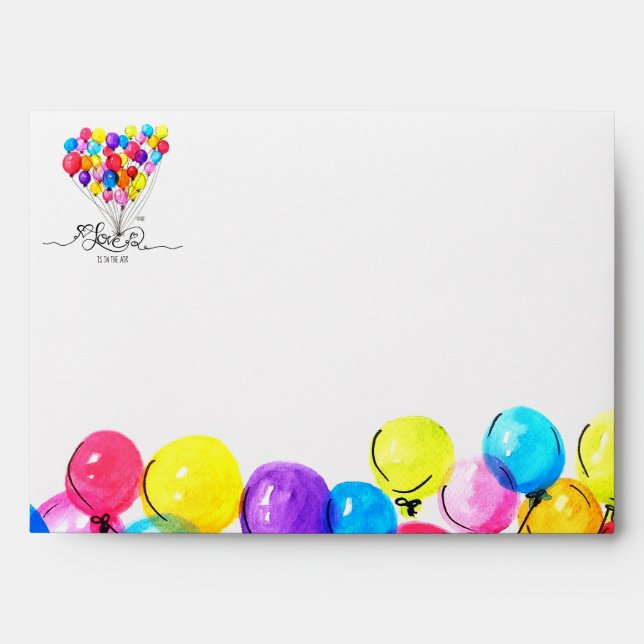 Enveloppes L'AMOUR de BALLON est dans la calligraphie de (Devant)