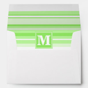 Enveloppes Landes vertes de chaux monogrammes