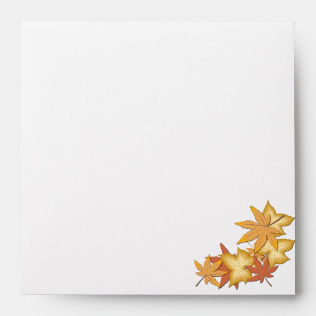 Enveloppes L'automne laisse l'enveloppe Carré Invitation (Devant)