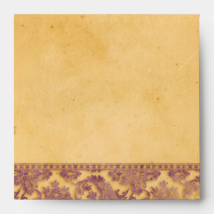 Enveloppes Lavish Lilac Grunge Damask Lace Carré