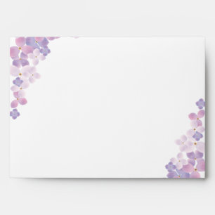 Enveloppes le coin pourpre de l'hortensia 5x7 fleurit