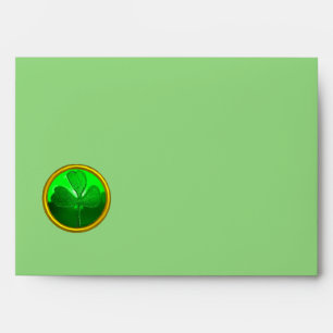 ENVELOPPES LE JOUR DE ST PATRICK LE SHAMROCK VERT JEWEL EN PI