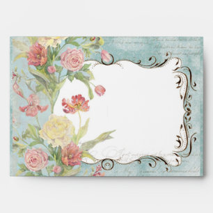 Enveloppes Les Fleurs Peony Rose Tulip Floral Flowers Mariage