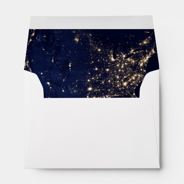 Enveloppes Les lumières de Nasa aux États-Unis (Dos (Bas))