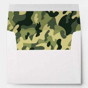 Enveloppes Les militaires verts virils de Camo de camouflage