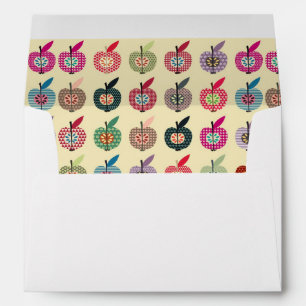 Enveloppes Les petites pommes en style rétro