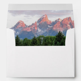 Enveloppes Les réflexions de Grand Teton sur l'étang des cast