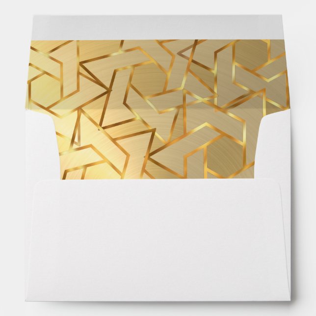 Enveloppes L'étoile d'or de David avec n'importe quelle coule (Dos (Bas))
