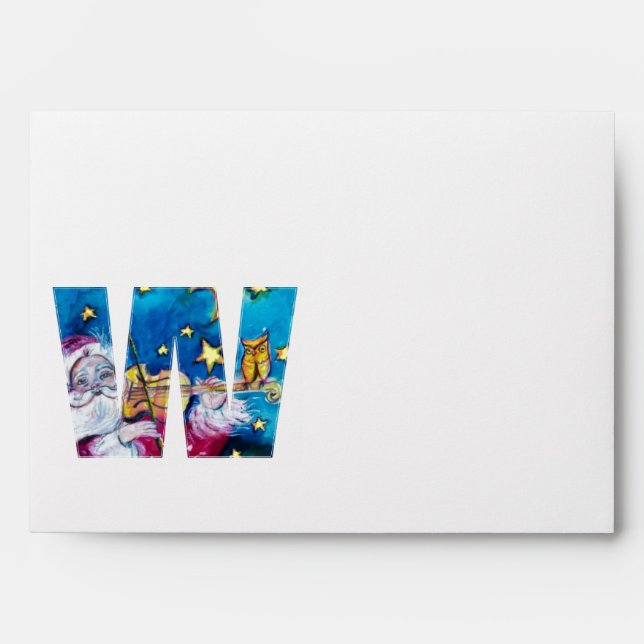 ENVELOPPES LETTRE DE NOËL / MONOGRAMME PÈRE NOËL INSPIRÉ (Devant)