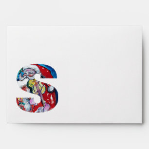 ENVELOPPES LETTRE DE NOËL /SANTA CLAUS AVEC VIOLIN