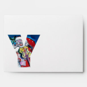 ENVELOPPES LETTRE DE NOËL /SANTA CLAUS AVEC VIOLON