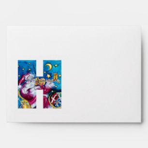 ENVELOPPES LETTRE H DE NOËL / MONOGRAM PÈRE NOËL INSPIRÉ