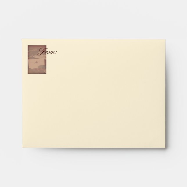 Enveloppes Lettre scellée sur le bureau d'antiquités - Envelo (Devant)