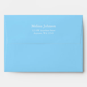 Enveloppes Light Blue and Grey Chevron Adresse de retour