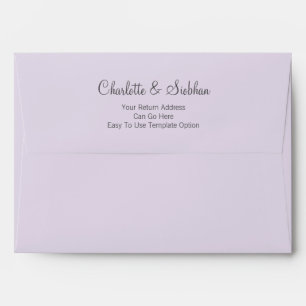 Enveloppes Lilac Grey Plain (Adresse de retour sur le dos)