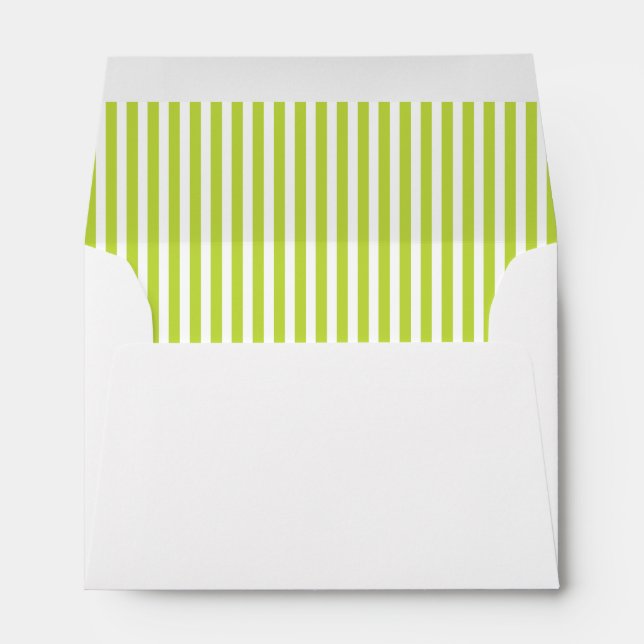 Enveloppes Lime Vert Blanc Vertical Grille Linne (Dos (Bas))